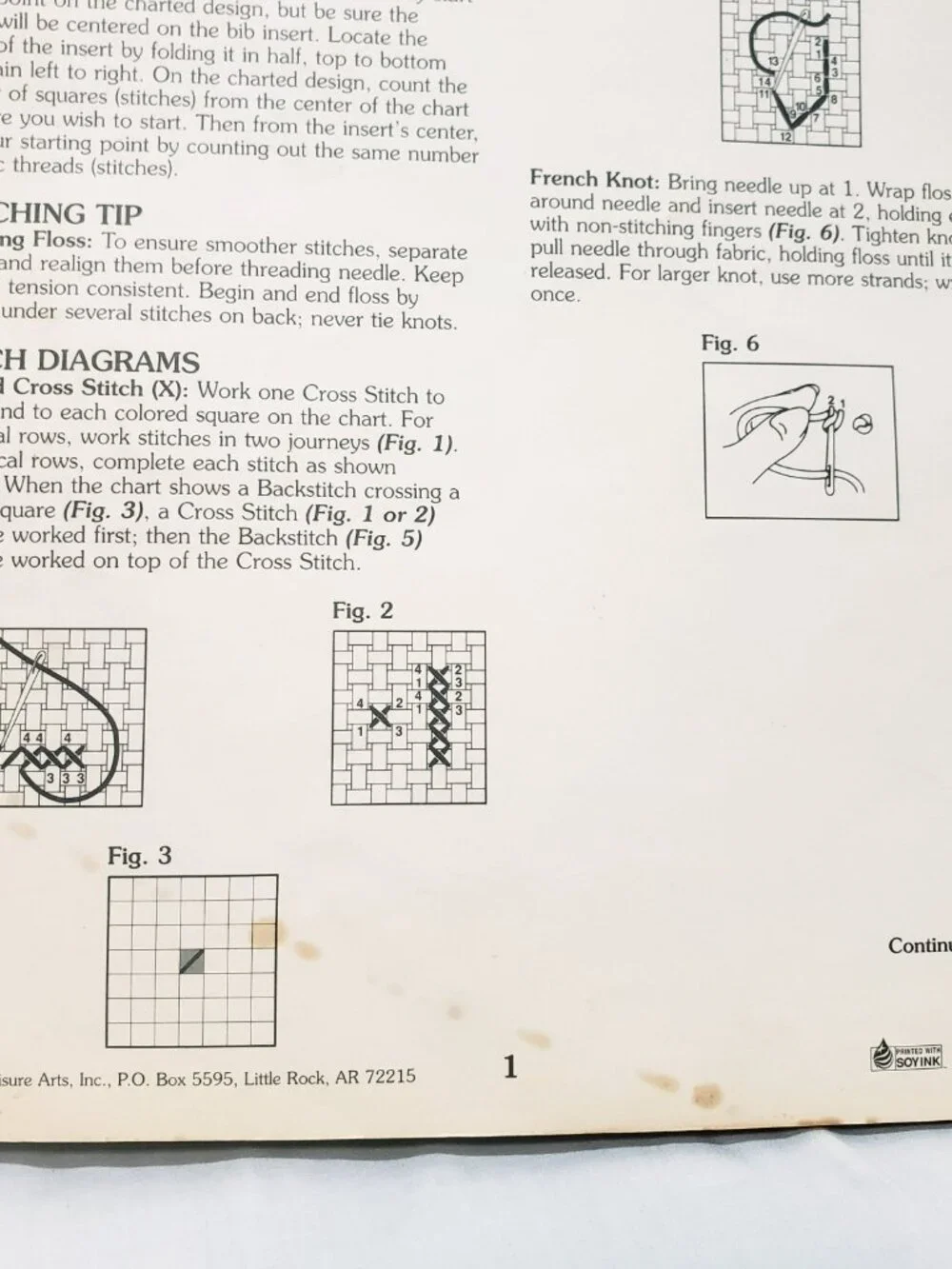 The Big Book of Baby Bibs Cross Stitch Leaflet 2806 Leisure Arts 1995 Elephant